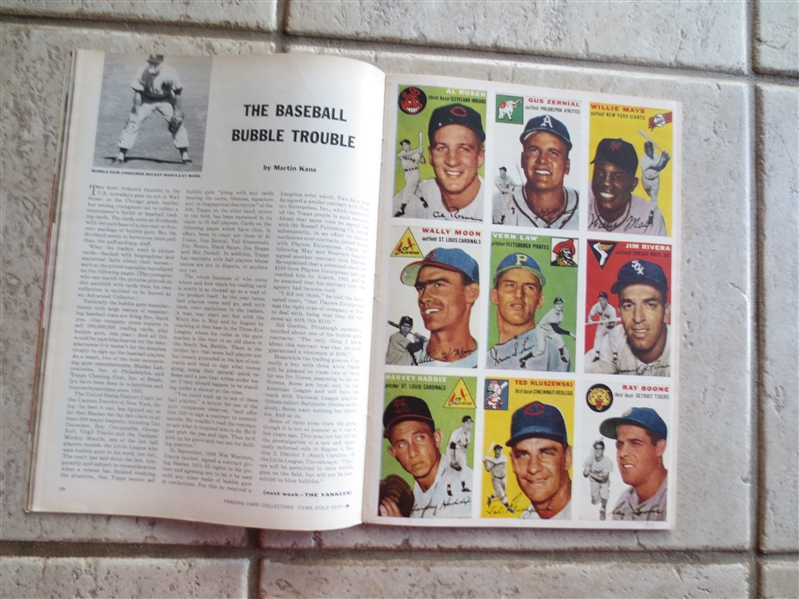 First Issue Ever of Sports Illustrated 8-16-54 with Baseball Card Insert in great shape!