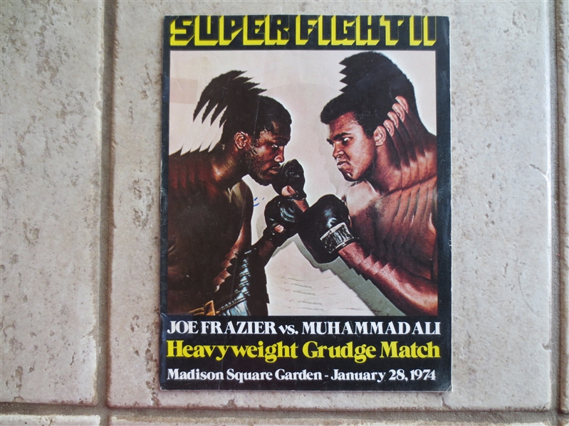 1974 Joe Frazier vs. Muhammad Ali Super Fight II Heavyweight Grudge Match Program