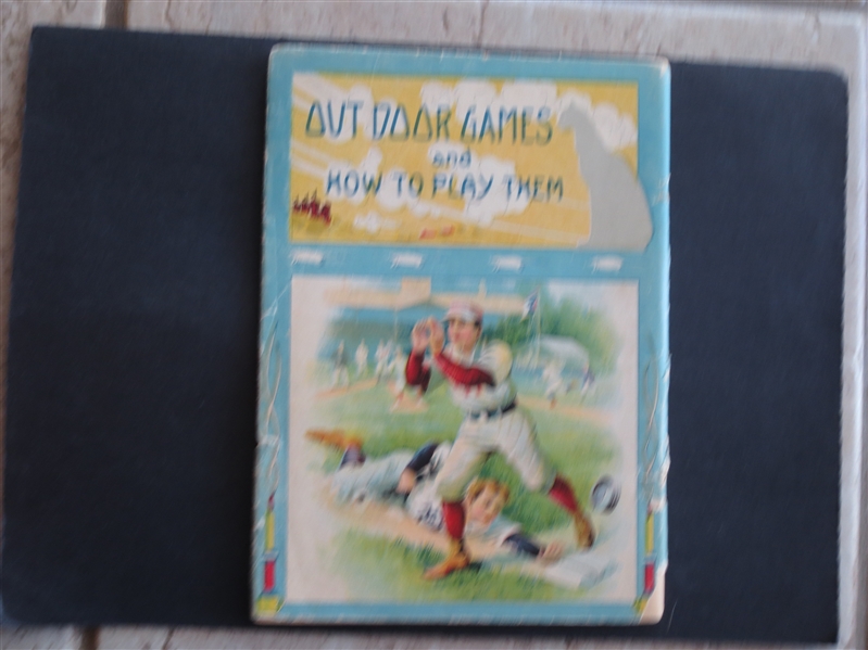 1880's-90's Outdoor Games & How to Play Them Softcover Book Baseball and Football with neat covers