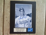 Autographed Sandy Koufax Baseball Photo