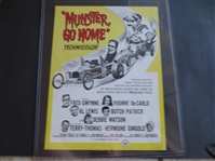 1966 Munster, Go Home Promotional Flier Advertisement 12" x 9"   Herman, Lily, Grandpa