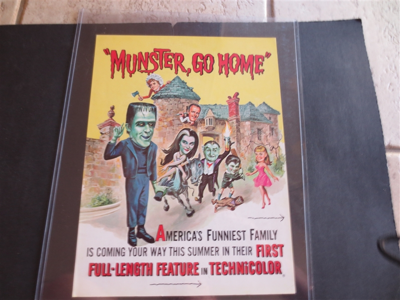 1966 Munster, Go Home Promotional Flier Advertisement 12 x 9   Herman, Lily, Grandpa