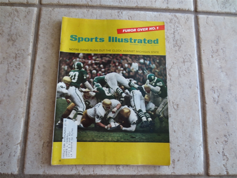 1966 Sports Illustrated with Notre Dame vs. Michigan State Football Cover