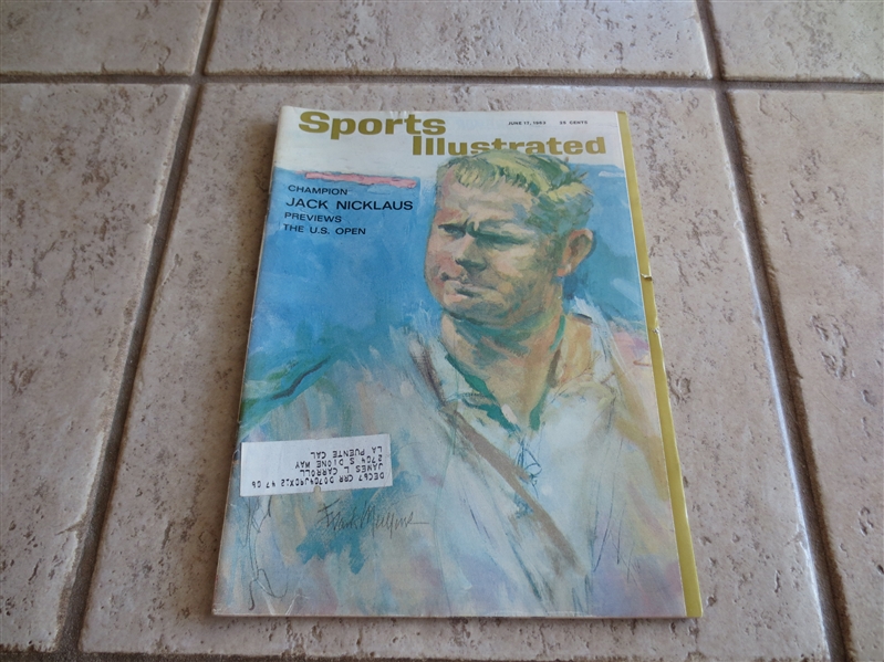 1963 Sports Illustrated with U.S. Open Golf Great Jack Nicklaus pictured on the cover