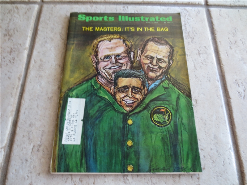 April 4, 1966 Issue of Sports Illustrated Magazine with the Masters Cover    Golf