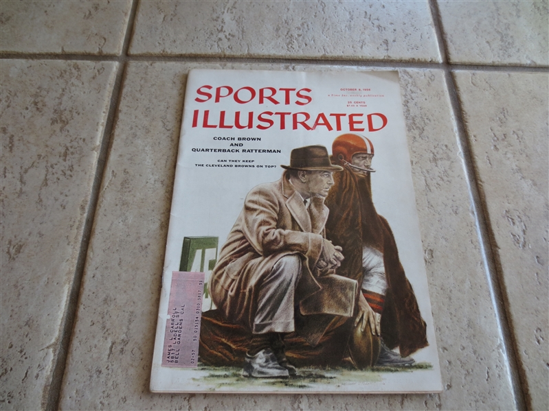 1956 Sports Illustrated Magazine with Cleveland Browns Coach Brown on the cover