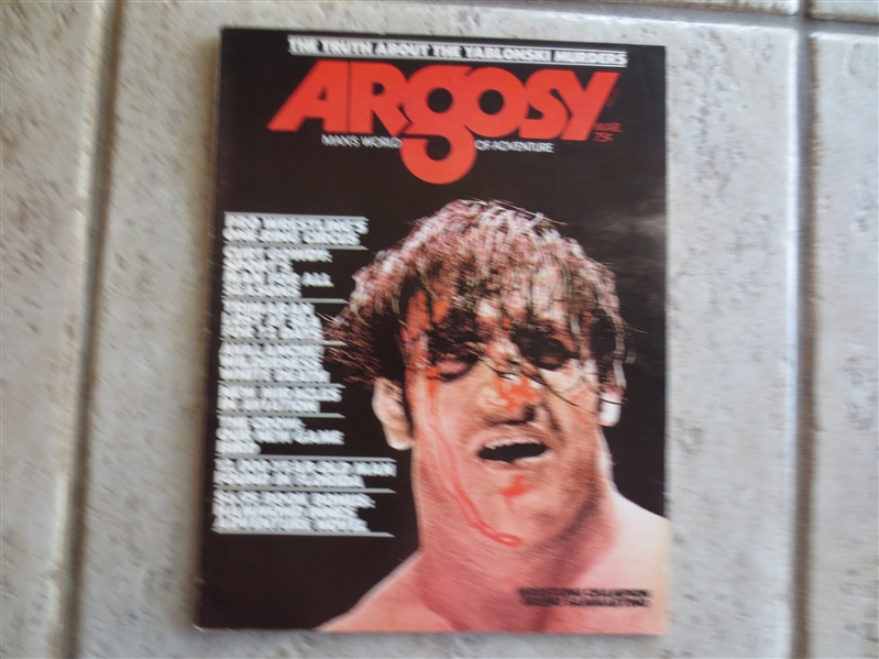 March 1974 Argosy Magazine with Wrestling Great Bruno Sanmartino on the cover