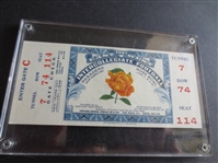 1942 Phantom Rose Bowl FULL Ticket at Pasadena---Game was moved to North Carolina    NEAT!