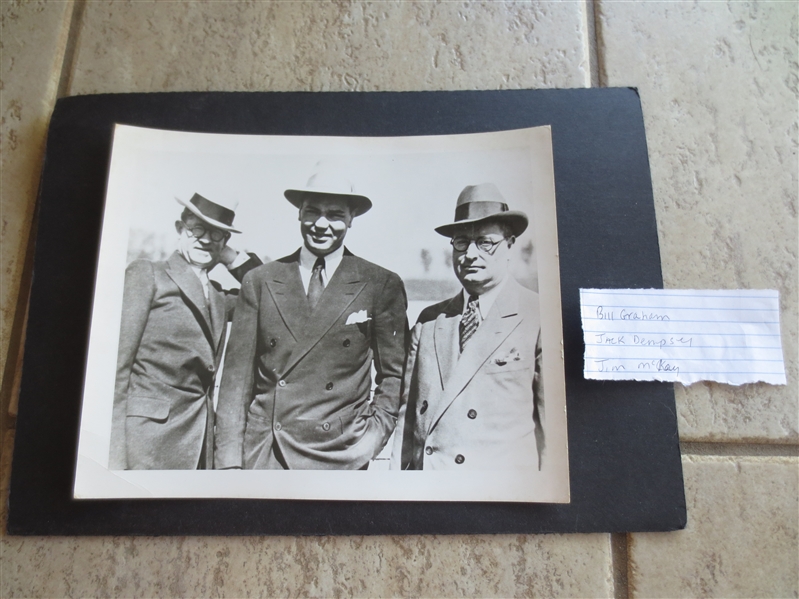 Boxing Photo of Jack Dempsey, Bill Graham and Jim McKay  8x 10