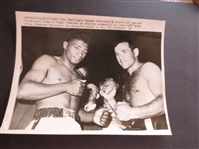 1959 Boxing UPI Telephoto picturing Challenger Ingemar Johansson vs. Floyd Patterson Heavyweight Champion