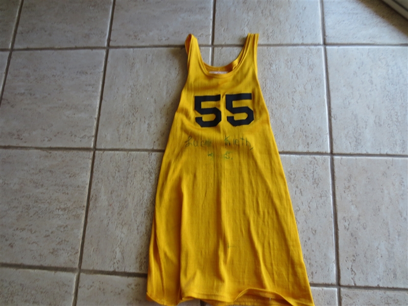 1967-68 Houston Mavericks ABA Basketball Game Worn Practice Jersey Willie Somerset Southland Size 40