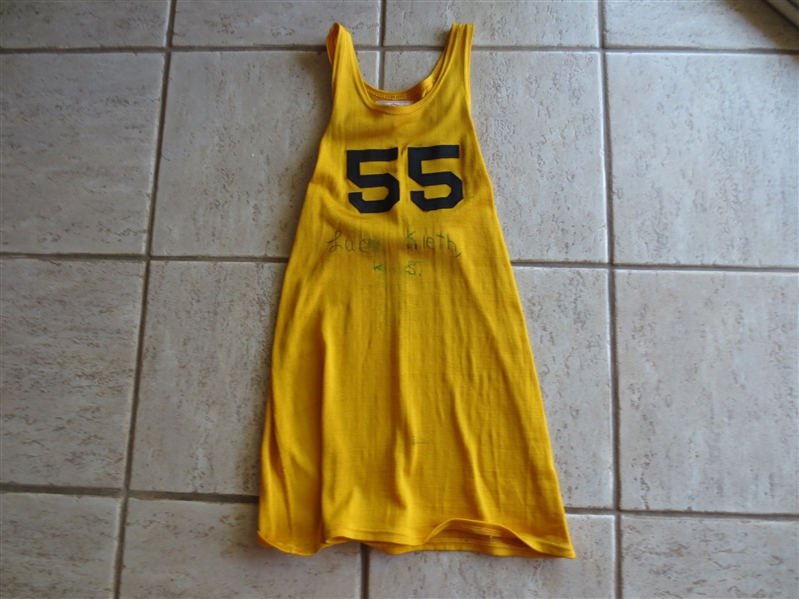 1967-68 Houston Mavericks ABA Basketball Game Worn Practice Jersey Willie Somerset Southland Size 40