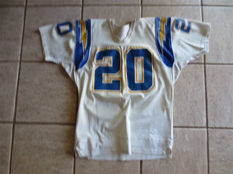 1971-73 San Diego Chargers Mike Garrett #20 Game Used Worn Jersey Sandknit Size 46