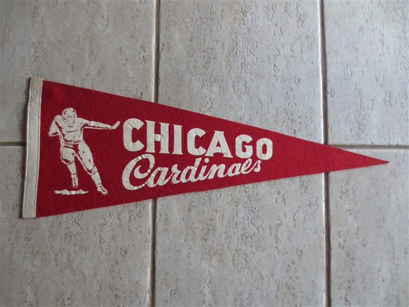 1950's Chicago Cardinals Football Soft Felt Pennant in Great Shape!  28