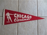 1950s Chicago Cardinals Football Soft Felt Pennant in Great Shape!  28"