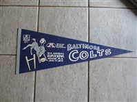 1971 Super Bowl 5 Pennant Baltimore Colts in Beautiful Shape!  30" across