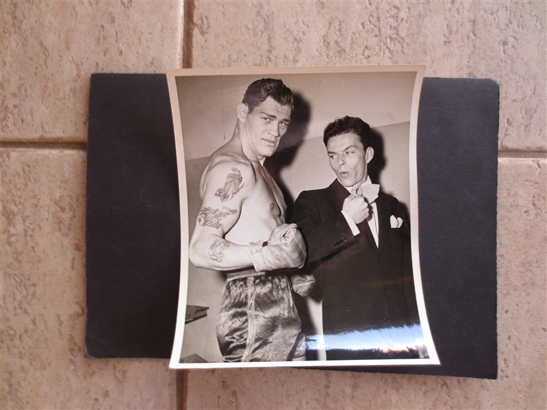 1940's Boxing Photo of Frank Sinatra with unknown boxer