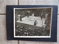 1940s Boxing Photo Picturing Woman in Center of the Ring