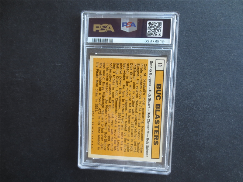 1963 Topps Buc Blasters Clemente PSA 7 NMT Baseball Card #18