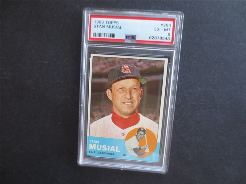 1963 Topps Stan Musial PSA 6 EX-MT Baseball Card #250