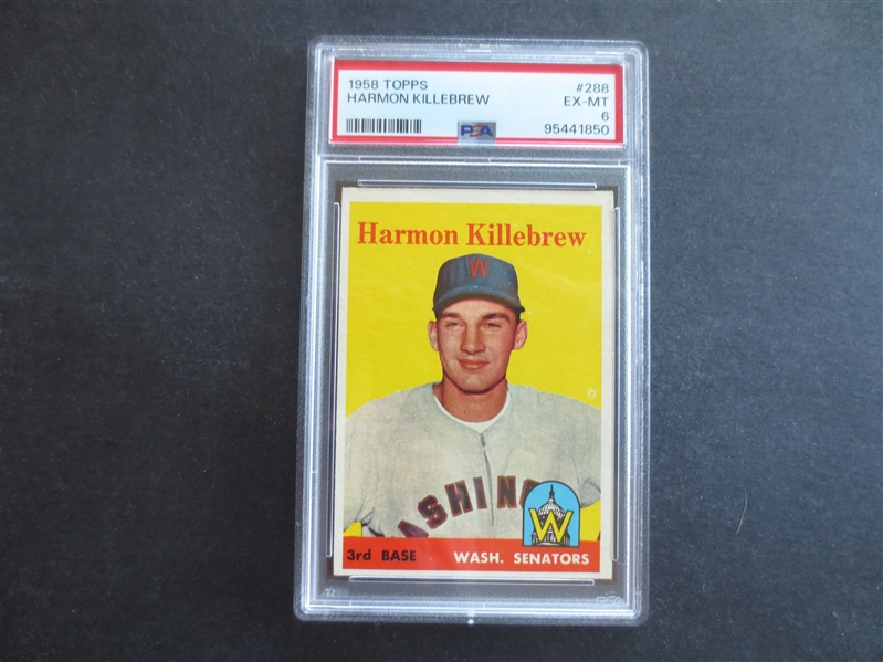 1958 Topps Harmon Killebrew PSA 6 EX-MT Baseball Card #288