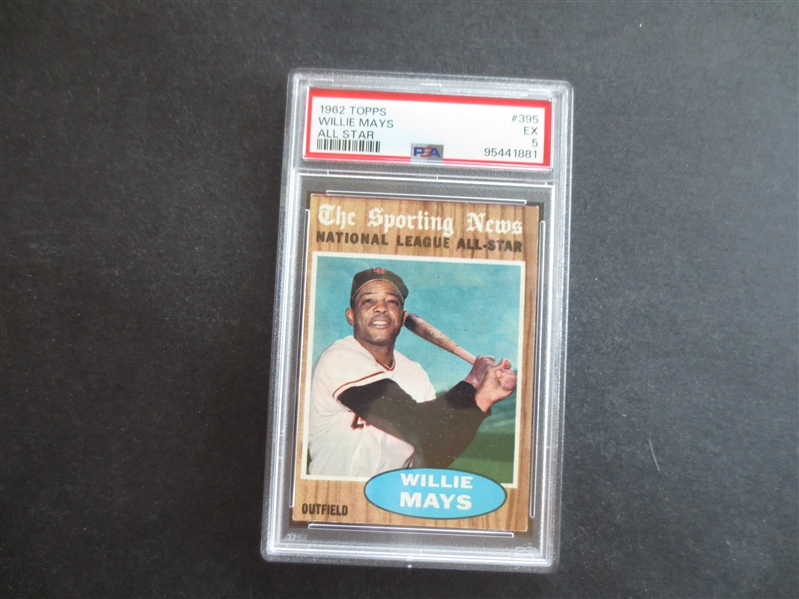 1962 Topps Willie Mays All Star PSA 5 EX Baseball Card #395