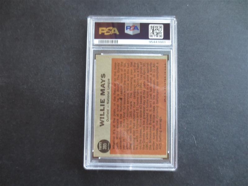 1962 Topps Willie Mays All Star PSA 5 EX Baseball Card #395