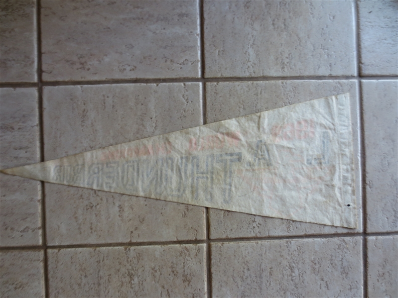 1969 Los Angeles Thunderbirds World Champions Roller Derby Full Size Pennant  tough to find