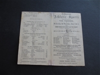 1879 Track and Field Program Scorecard from Great Britain (?)