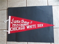 1959 Chicago White Sox I was there!! 1959 Champs Soft Felt Baseball Pennant 31" across