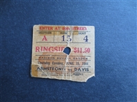 1944 Al "Bummy" Davis (Jewish) vs. Henry Armstrong Boxing Ticket---Murdered, Jewish Mafia