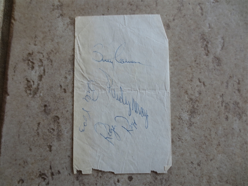 Autographed 1969 New York Yankees at California Angels Scored Baseball Program with 18 Signatures