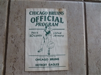 1939 Detroit Eagles at Chicago Bruins NBL Pro Basketballl Program  RARE!