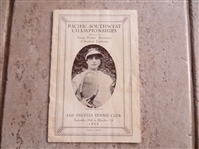 1928 Pacific-Southwest Tennis Championship Program Helen Wills Cover