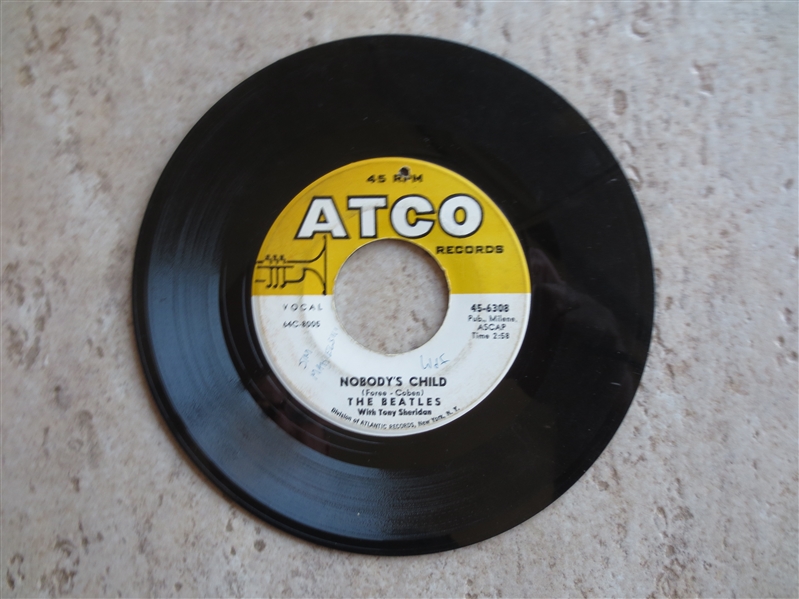 The Beatles Ain't She Sweet/Nobody's Child Original 45 RPM Record by Atco Records  RARE!