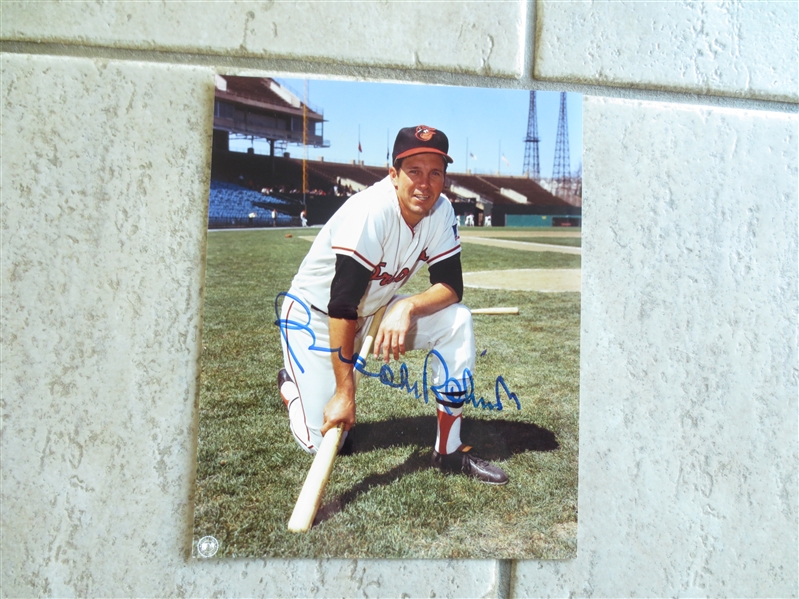 (3) different Autographed Baseball Hall of Famer 8 x 10 Color Photos: Perry, Feller, Robinson
