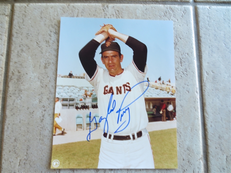 (3) different Autographed Baseball Hall of Famer 8 x 10 Color Photos: Perry, Feller, Robinson