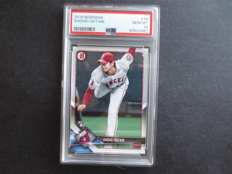 2018 Bowman Shohei Ohtani Rookie PSA 10 GEM MINT Baseball Card #49  WOW!