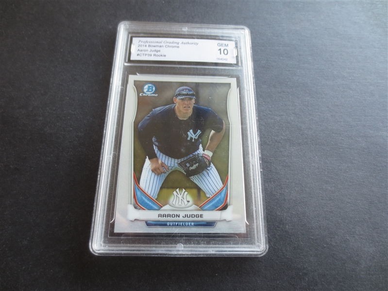 2014 Bowman Chrome Aaron Judge Rookie PGA 10 GEM MINT Baseball Card