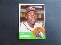 1963 Topps Hank Aaron Baseball Card #390 in Great Shape!