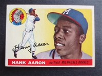 1955 Topps Hank Aaron Baseball Card #47 in Great Shape!