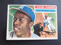 1956 Topps Hank Aaron Baseball Card #31 in Great Shape but stain on back