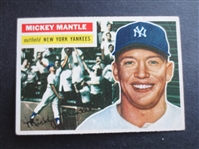 1956 Topps Mickey Mantle Baseball Card #135 in nice shape but I see a light crease