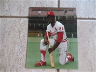 Lou Brock 8" x 10" Photo on Lou Brock Day September 26, 1979