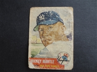 1953 Topps Mickey Mantle Baseball Card #82 in affordable condition!