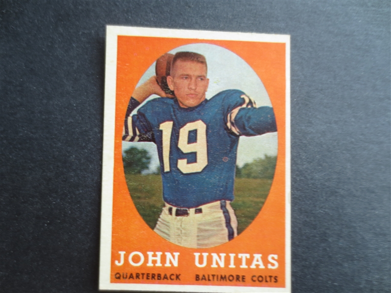 1958 Topps John Unitas Football Card #22 Football Card in Great Shape!