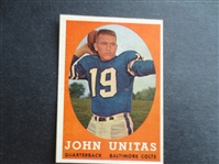 1958 Topps John Unitas Football Card #22 Football Card in Great Shape!