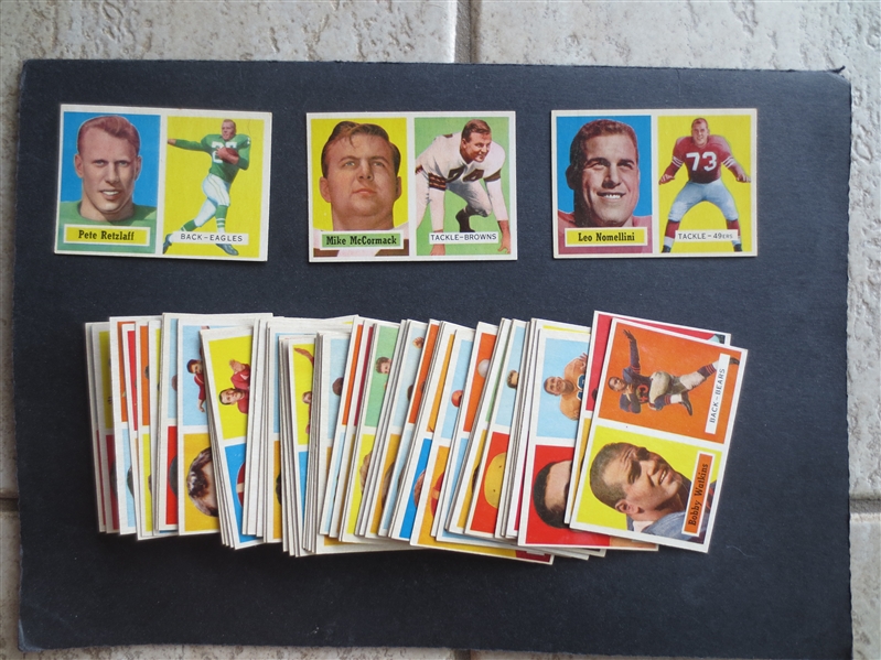 (68) different 1957 Topps Football Cards in Great Shape!