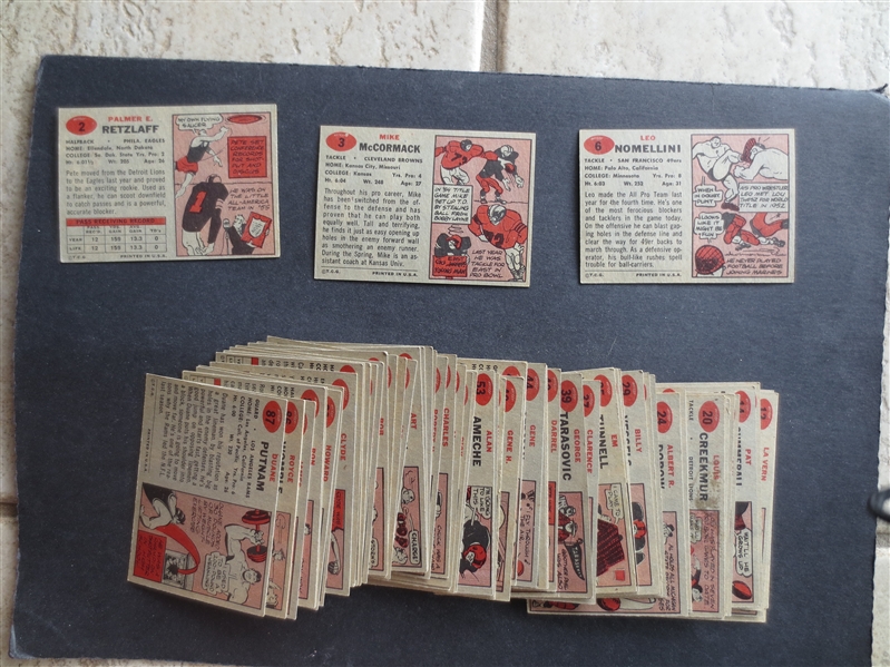 (68) different 1957 Topps Football Cards in Great Shape!