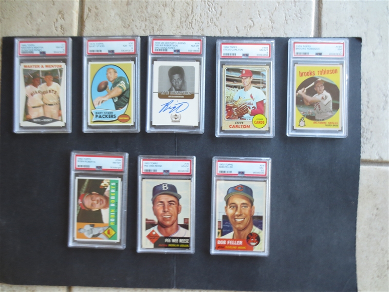 DEALER/COLLECTOR MONSTER CARD LOT---Mostly Baseball Cards---Over 2500 Cards including hundreds of PSA & Raw HOFers